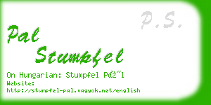 pal stumpfel business card